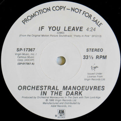 Orchestral Manoeuvres In The Dark / The Psychedelic Furs : If You Leave / Pretty In Pink (12", Promo)