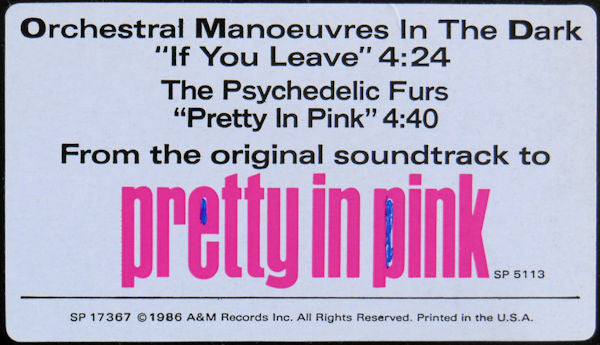 Orchestral Manoeuvres In The Dark / The Psychedelic Furs : If You Leave / Pretty In Pink (12", Promo)