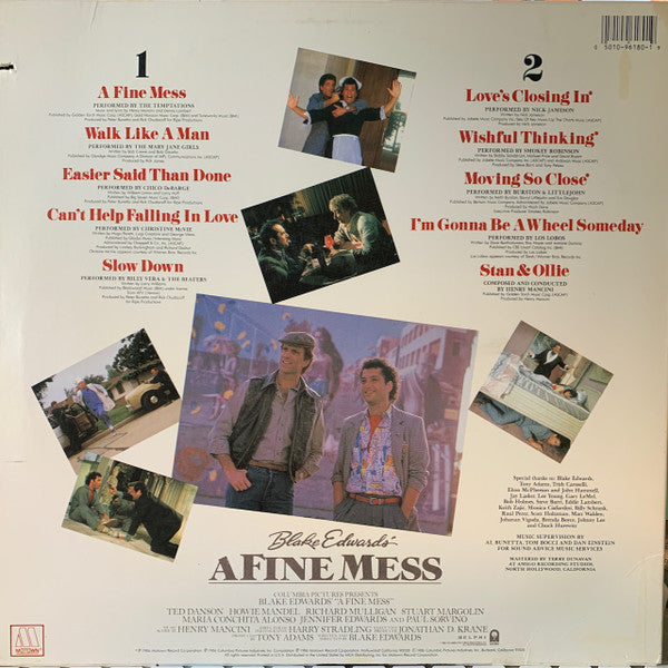 Various : A Fine Mess (Original Motion Picture Soundtrack) (LP, Album, Comp, SRP)