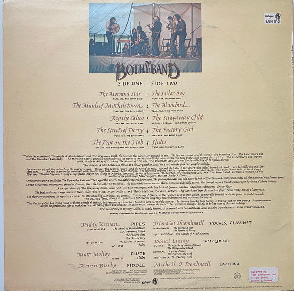 The Bothy Band : Out Of The Wind Into The Sun (LP, Album)