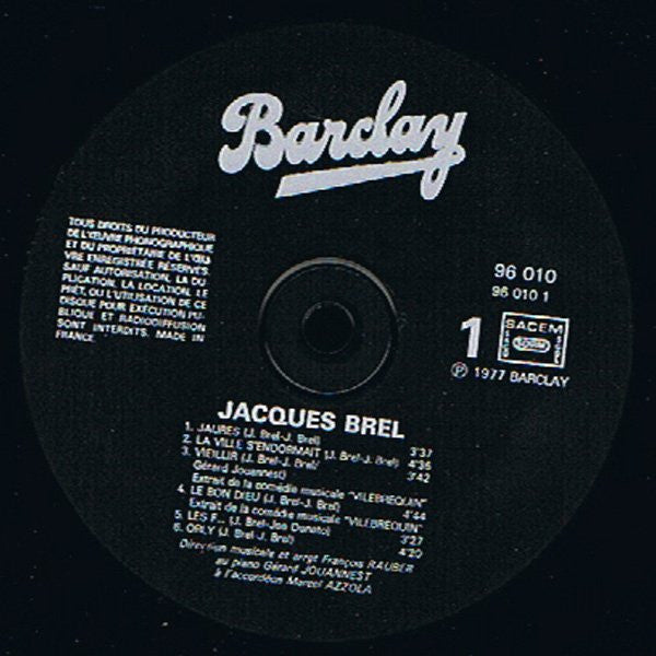 Jacques Brel : Brel (LP, Album, Gat)