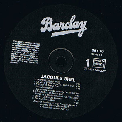 Jacques Brel : Brel (LP, Album, Gat)