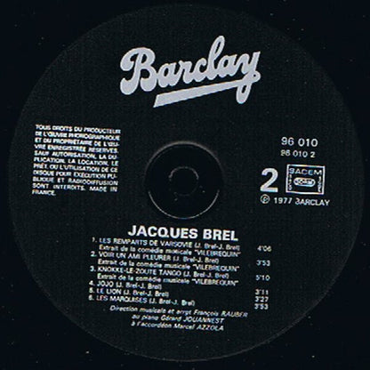 Jacques Brel : Brel (LP, Album, Gat)