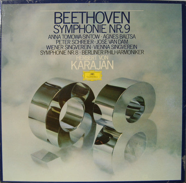 Ludwig van Beethoven - Herbert von Karajan, Anna Tomowa-Sintow, Agnes Baltsa, Peter Schreier, José van Dam, Wiener Singverein, Berliner Philharmoniker : Symphonie Nr. 9 - Symphonie Nr. 8 (2xLP + Box)