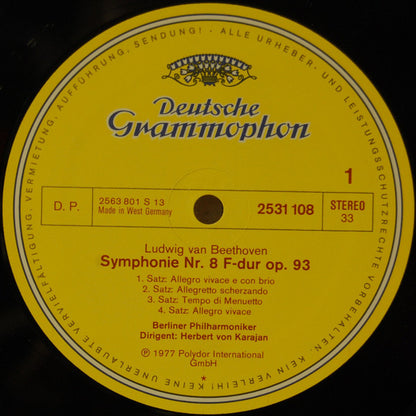 Ludwig van Beethoven - Herbert von Karajan, Anna Tomowa-Sintow, Agnes Baltsa, Peter Schreier, José van Dam, Wiener Singverein, Berliner Philharmoniker : Symphonie Nr. 9 - Symphonie Nr. 8 (2xLP + Box)