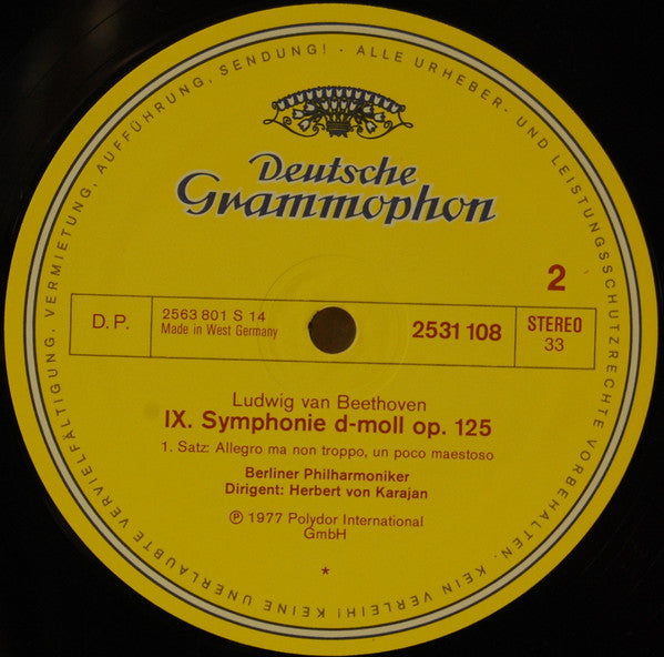 Ludwig van Beethoven - Herbert von Karajan, Anna Tomowa-Sintow, Agnes Baltsa, Peter Schreier, José van Dam, Wiener Singverein, Berliner Philharmoniker : Symphonie Nr. 9 - Symphonie Nr. 8 (2xLP + Box)