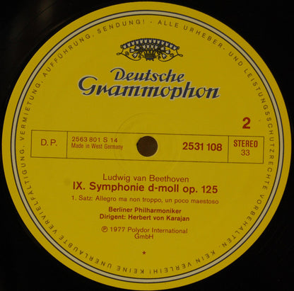 Ludwig van Beethoven - Herbert von Karajan, Anna Tomowa-Sintow, Agnes Baltsa, Peter Schreier, José van Dam, Wiener Singverein, Berliner Philharmoniker : Symphonie Nr. 9 - Symphonie Nr. 8 (2xLP + Box)