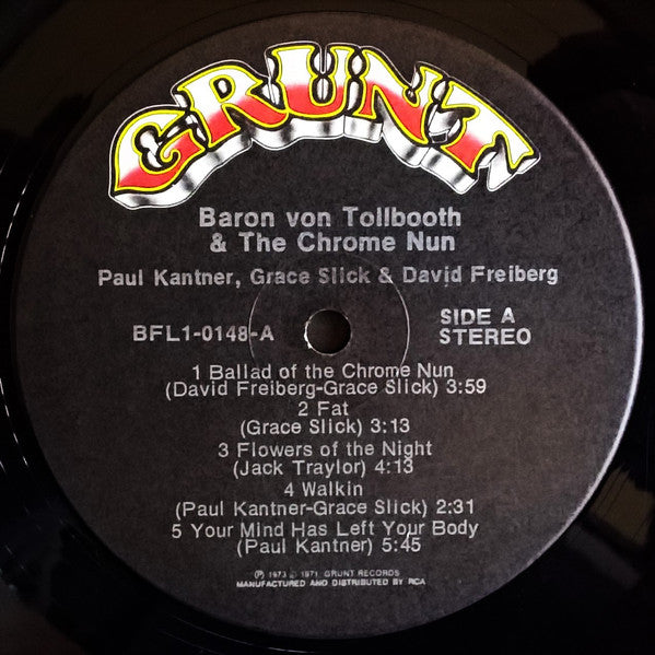 Paul Kantner, Grace Slick & David Freiberg : Baron Von Tollbooth & The Chrome Nun (LP, Album, Hol)