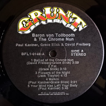 Paul Kantner, Grace Slick & David Freiberg : Baron Von Tollbooth & The Chrome Nun (LP, Album, Hol)