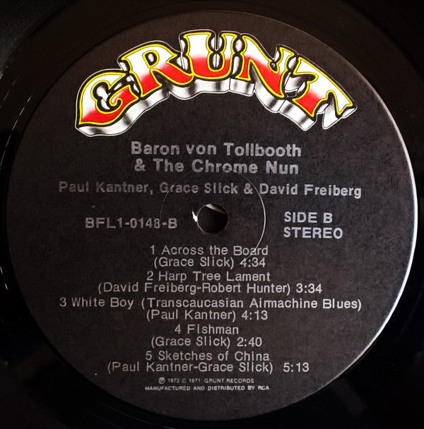 Paul Kantner, Grace Slick & David Freiberg : Baron Von Tollbooth & The Chrome Nun (LP, Album, Hol)