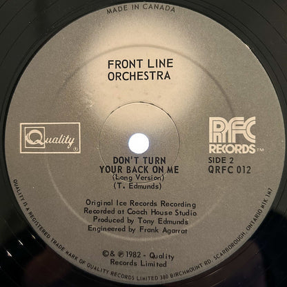 Frontline Orchestra : Don't Turn Your Back On Me (12")