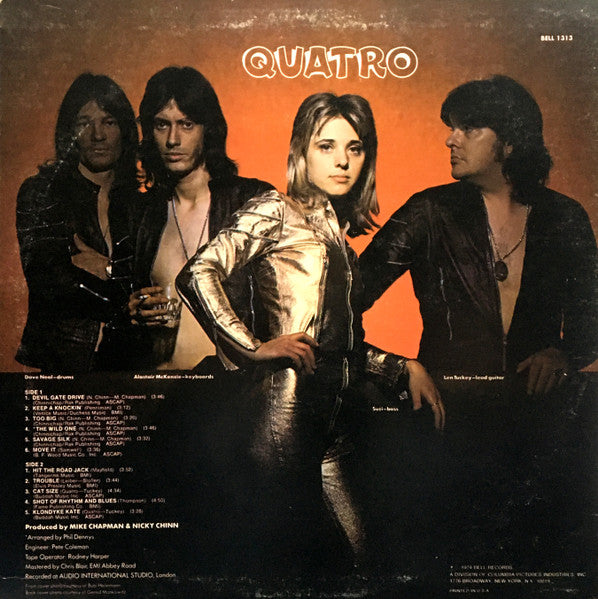 Suzi Quatro : Quatro (LP, Album, Mon)
