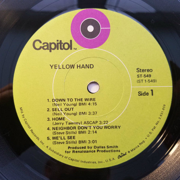 Yellow Hand (2) : Yellow Hand (LP, Album)