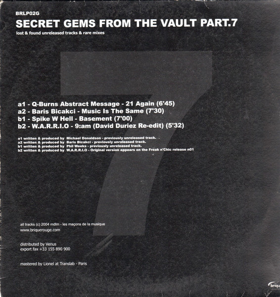 Various : Secret Gems From Da Vault Part 7 (12")