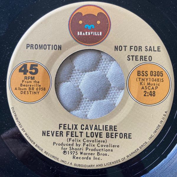 Felix Cavaliere : Never Felt Love Before (7", Promo)