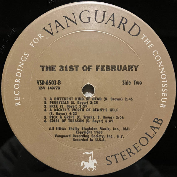 The 31st Of February : The 31st Of February (LP, Album, "ST)