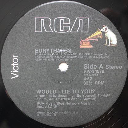 Eurythmics : Would I Lie To You? (12", Ora)