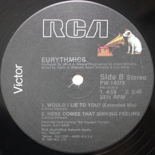 Eurythmics : Would I Lie To You? (12", Ora)