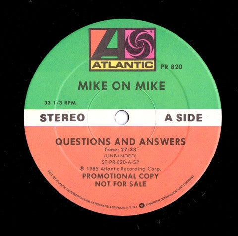 Mike & The Mechanics : Mike On Mike Exclusive Candid Interview (LP, Promo, Transcription)