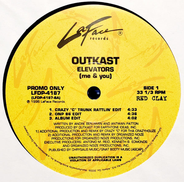 OutKast : Elevators (Me & You) (12", Promo)