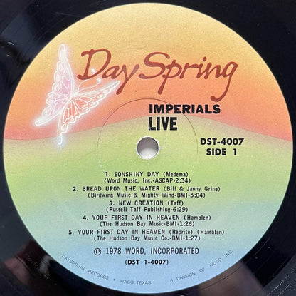 Imperials : Imperials Live (LP)