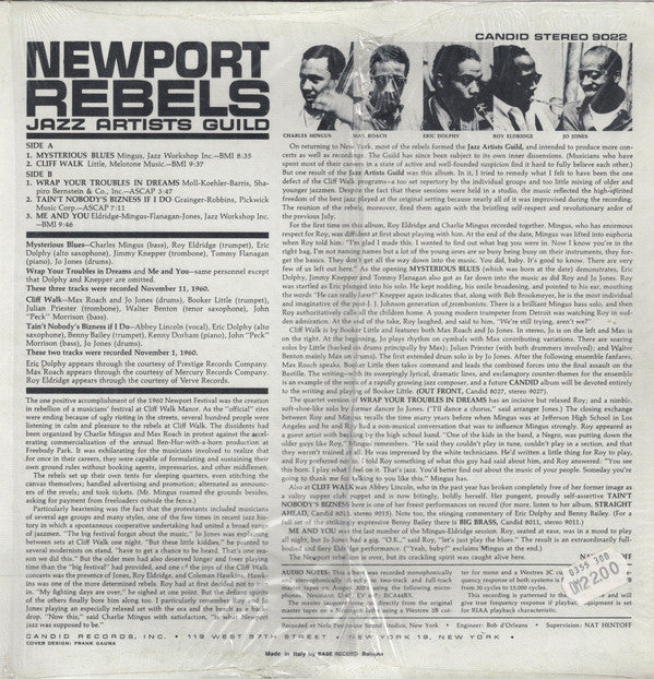 Charles Mingus, Max Roach, Eric Dolphy, Roy Eldridge, Jo Jones : Newport Rebels / Jazz Artists Guild (LP, Album, RE)