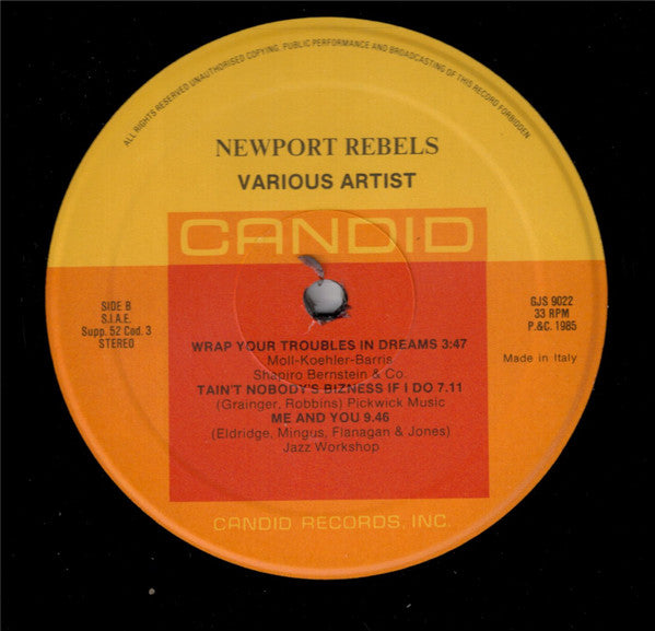 Charles Mingus, Max Roach, Eric Dolphy, Roy Eldridge, Jo Jones : Newport Rebels / Jazz Artists Guild (LP, Album, RE)