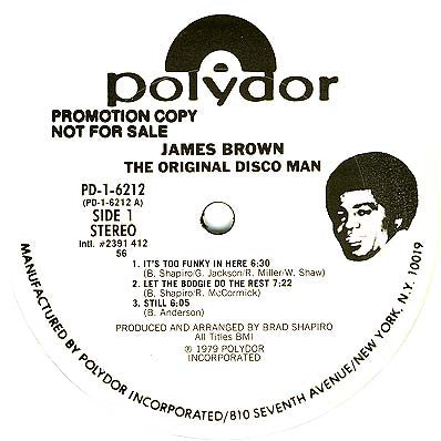 James Brown : The Original Disco Man (LP, Album, Promo)