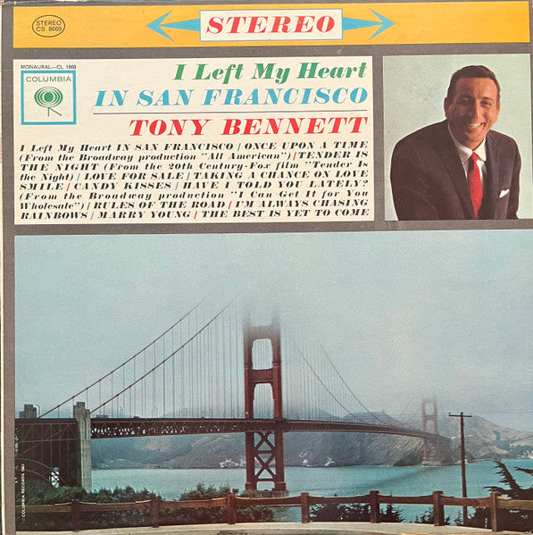 Tony Bennett : I Left My Heart In San Francisco (LP, Album, Pit)