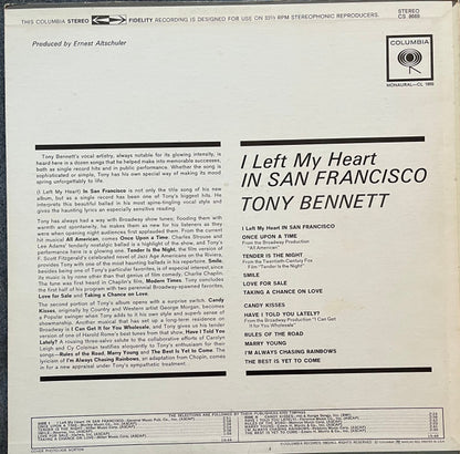 Tony Bennett : I Left My Heart In San Francisco (LP, Album, Pit)