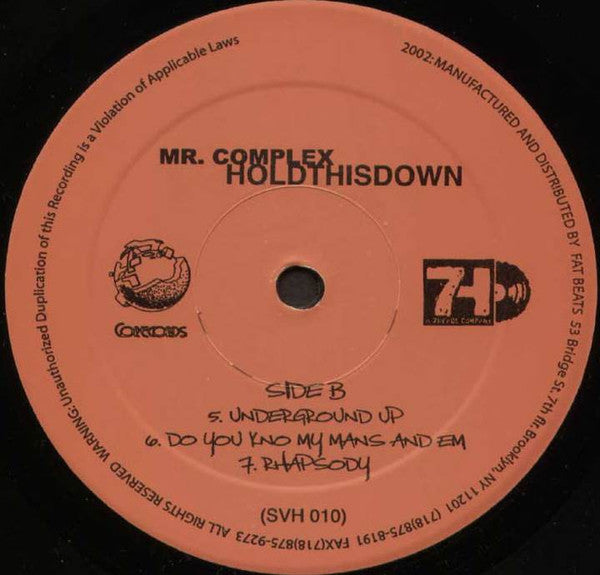 Mr. Complex : Hold This Down (2xLP, Album)