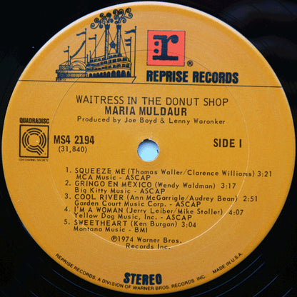 Maria Muldaur : Waitress In The Donut Shop (LP, Album, Quad)