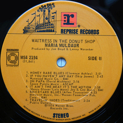 Maria Muldaur : Waitress In The Donut Shop (LP, Album, Quad)