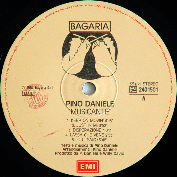 Pino Daniele : Musicante (LP, Album)