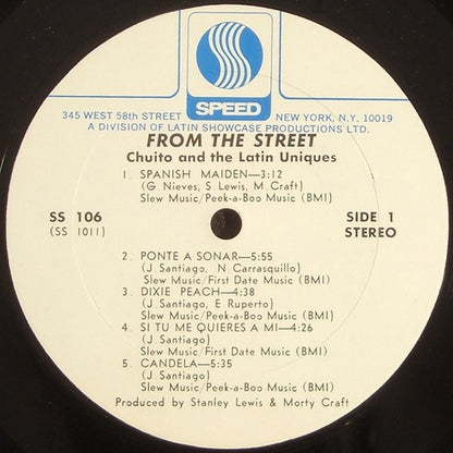 Chuito & The Latin Uniques : From The Street (LP, Album)