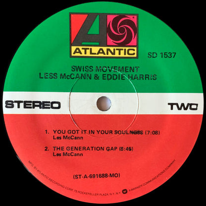 Les McCann & Eddie Harris : Swiss Movement (LP, Album, RP, MO )