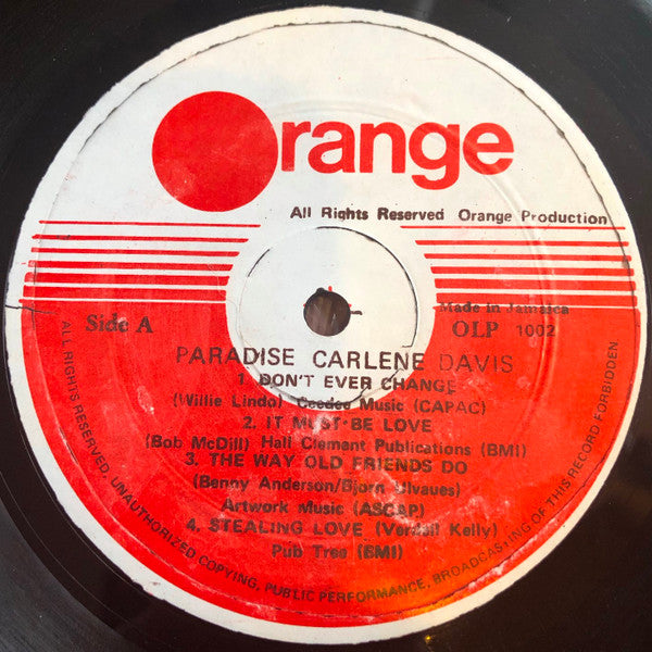 Carlene Davis : Paradise (LP, Album)