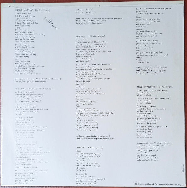 Les Rita Mitsouko : The No Comprendo (LP, Album)