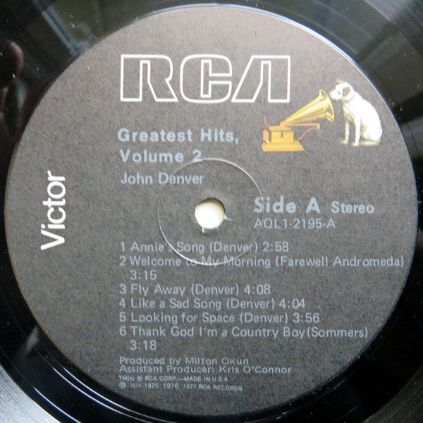 John Denver : John Denver's Greatest Hits Vol. 2 (LP, Comp, RE)