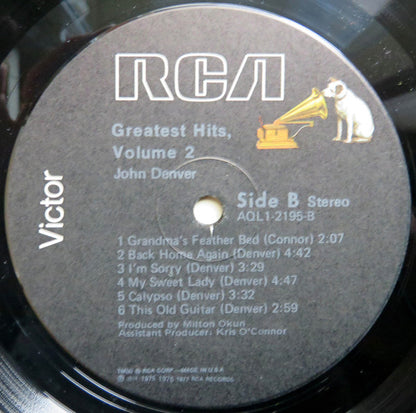 John Denver : John Denver's Greatest Hits Vol. 2 (LP, Comp, RE)