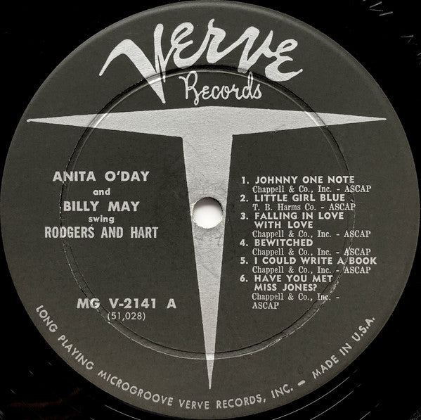 Anita O'Day And Billy May : Swing Rodgers And Hart (LP, Album, Mono)