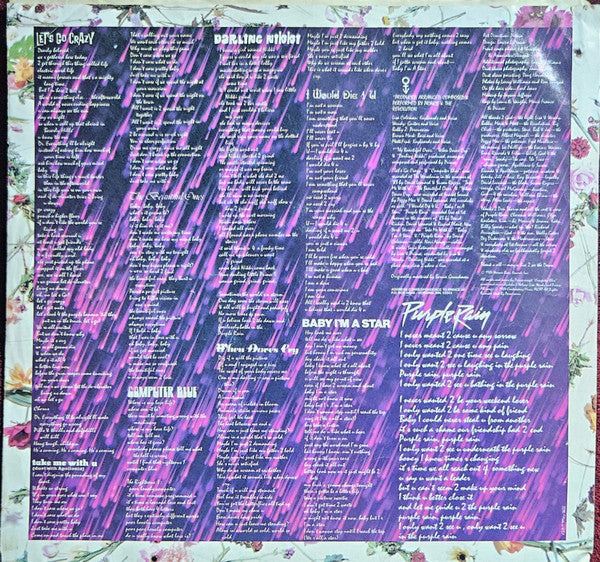 Prince And The Revolution : Purple Rain (LP, Album, Spe)