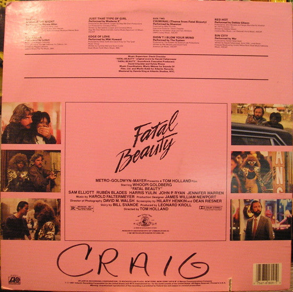 Various : Fatal Beauty (Original Motion Picture Soundtrack) (LP, Album)