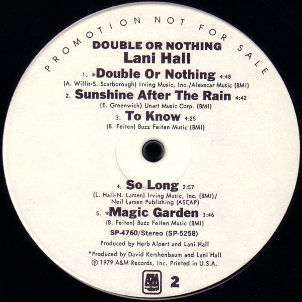 Lani Hall : Double Or Nothing (LP, Album, Promo)