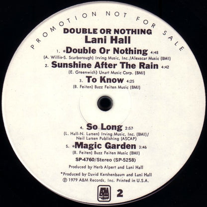Lani Hall : Double Or Nothing (LP, Album, Promo)