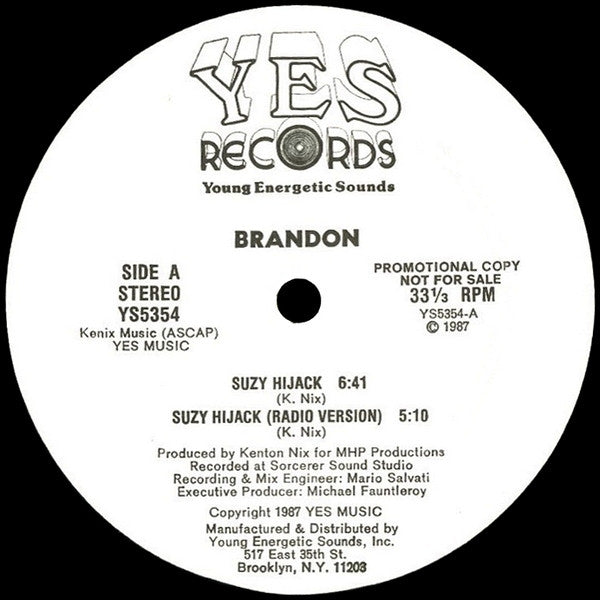 Brandon : Suzy Hijack (12", Promo)