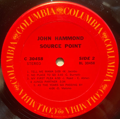 John Paul Hammond : Source Point (LP, Album, Pit)
