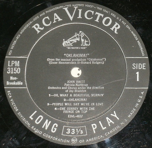 John Raitt : Oklahoma! & Carousel (10")