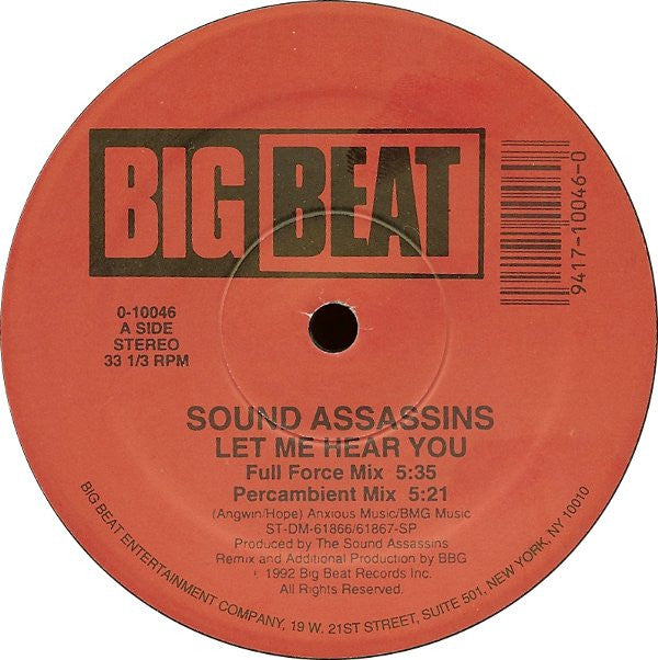The Sound Assassins : Let Me Hear You (12")