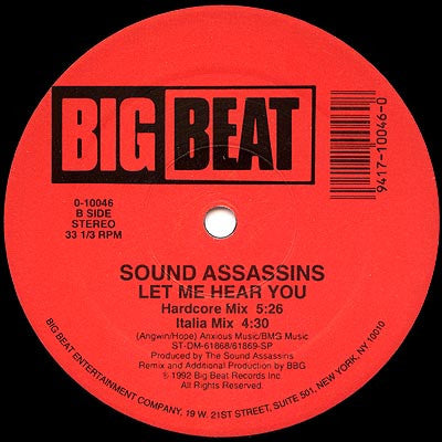 The Sound Assassins : Let Me Hear You (12")
